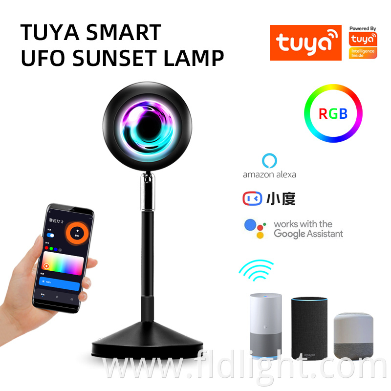 New Modern tuya RGB Floor Sunset Lamp